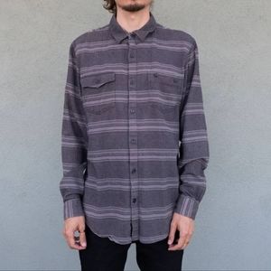 Valor Collective Men's Long Sleeve Striped Button Down Shirt